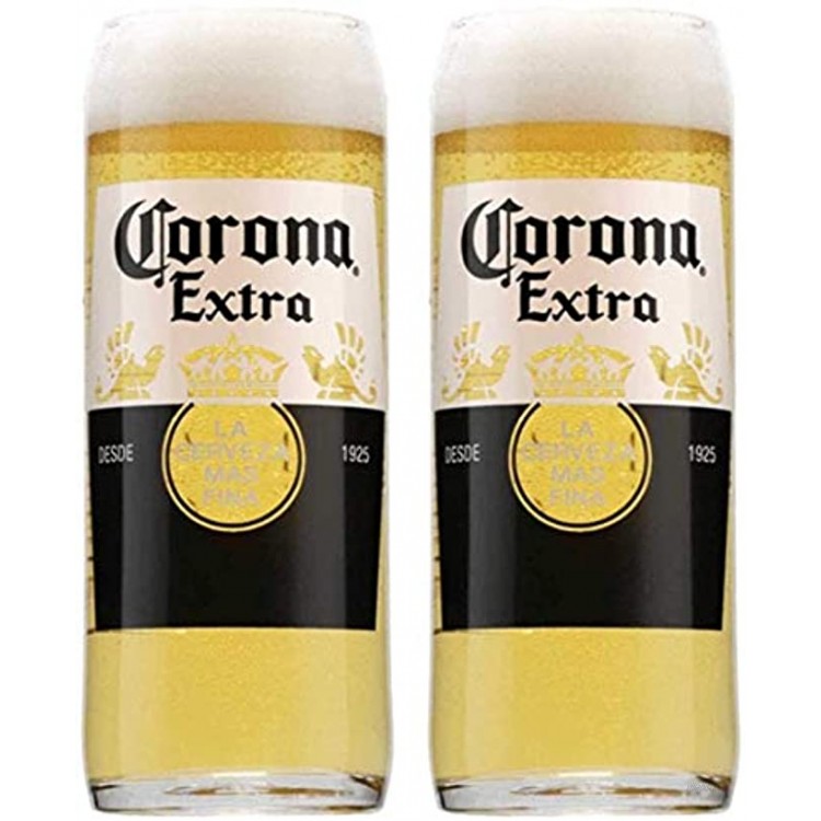 Lot de 2 verres à bière Corona Nucléée Transparent