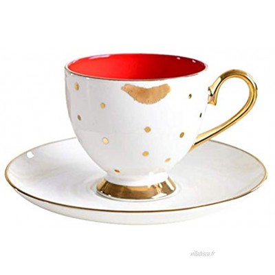 Ensembles de Tasses et soucoupes Tasses et soucoupes à café et à thé Ensemble Complet en Porcelaine de qualité supérieure dans de Belles Couleurs Pastel