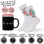 Friends Serie TV Tasse A Cafe Et Chaussettes Central Perk Coffret Cadeau Pour Les Fans De La Série Avec Mug Magique Thermoréactif