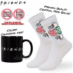 Friends Serie TV Tasse A Cafe Et Chaussettes Central Perk Coffret Cadeau Pour Les Fans De La Série Avec Mug Magique Thermoréactif