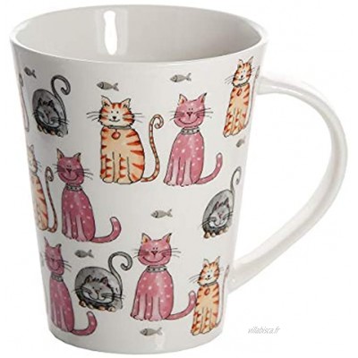 Tasse Chat Tasse à Café à Thé en Ceramique Mug Original avec Motif Chats Mignons Decoratif Chat Cadeau pour les Amateurs des Chat Femme