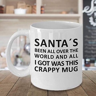 N\A Tasse de Noël drôle Crappy Mug Secret Santa GifCadeau de fête de Noël drôle de Tasse de Noël pour ami Soeur Petite Amie Copain collègue
