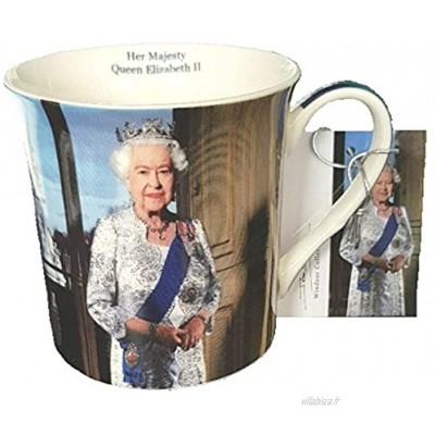John Swannell Reine Elizabeth II Portrait Officiel Bone China Mug Tasse Windsor Collection Cadeau Souvenir Officiellement sous licence