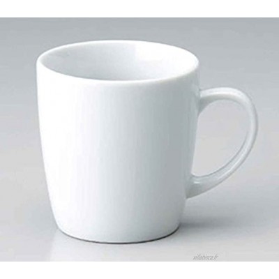 White 10.5cm Ensemble de 10 Mugs porcelain Originale Japonaise