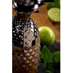 ECHTWERK Ananas Tasse à cocktail en acier inoxydable de qualité supérieure avec coffret cadeau décoratif Noir 9,3 x 20 cm 500 ml