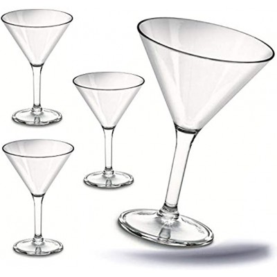Kerafactum Lot de 4 verres incassables en plastique solide pour cocktails et cocktails