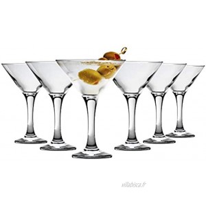 Verres à cocktail martini 175 ml coffret cadeau de 24 verres