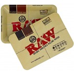 RAW Mini plateau à roulettes en métal avec couvercle magnétique pour plateau | Design de série classique | Dimensions des bords lisses | RAWs Best Selling Tray