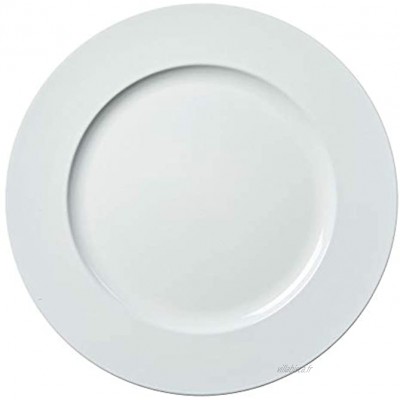 Assiette décorative d'environ 33 cm de diamètre Blanc Assiettes en plastique pour décoration de table individuelle Assiettes de présentation modernes 1 assiette décorative blanche.