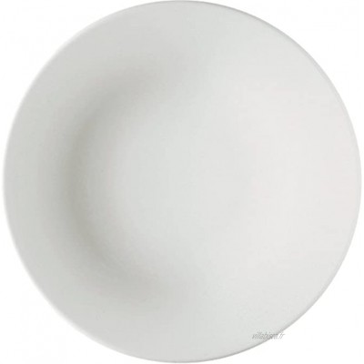A di Alessi Ku Assiette Plate en Porcelaine Blanc Set de 4 Pièces