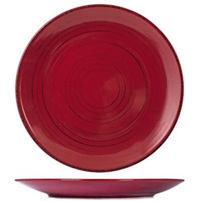 H&H 41248 H & H Terre du Sud Lot de 6 Assiettes Plates en grès Rouge 27 cm