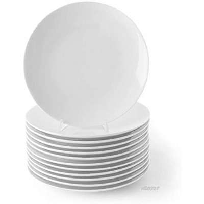 Holst Porzellan MA 124 Lot de 12 assiettes plates en porcelaine 24 cm