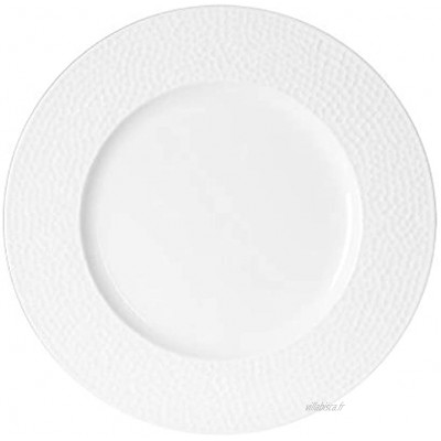 Table Passion Assiette plate louna relief blanc 27 cm lot de 6