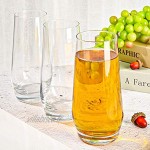 [6Pack 550ml] Design·Master-Verres de Haute qualité Verre de Bar Haut de Gamme Verres à l'eau à jus à bière et à Cocktail.