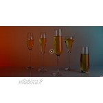 Amisglass Verres à Jus et Soda Verres à Champagne Gobelet Cristal de 6 Pcs sans Plomb Verres à Cognac Collection Avant-Garde Parfait à la Maison Verre d'eau Idéal comme Cadeau 300ML
