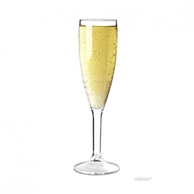 BB Plastics Verre à champagne en plastique polycarbonate 190 ml