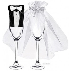 champagner-glas mariage sektglas deko-kleidung Ensemble de deux jeune mariée et jeune marié verkleidung. DE MAISON LE cœurs