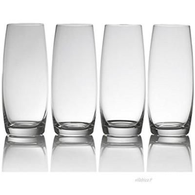 Mikasa Julie Lot de 4 flûtes à champagne en cristal sans plomb Transparent 266 ml