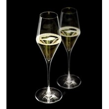 STÖLZLE LAUSITZ Flûtes à champagne Highlight 290ml avec socle lumineux I lot de 2 incassables I Verres à vin mousseux lavables au lave-vaisselle I Verres en cristal fin comme soufflés