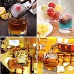 Olywee Bacs à glaçons – 4 trous – Moules à glaçons en forme de boule de glace pour cocktail bourbon jus boisson d'été