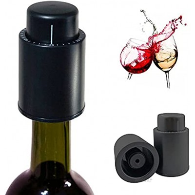 HaoBon Bouchon de Vin sous Vide Réutilisable Lot de 1 ABS Capsule à Bouteille de Vin avec Pompe Vacuum Offre avec du Vin Cadeau Spécial pour Tous Les Amateurs de Vin Wine Stopper
