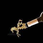 Little Golden Horse Bec verseur pour vin frais Compatible avec les bouteilles standard bouchon de bouteille de vin pour la maison et le bar avec raccord en caoutchouc de silicone