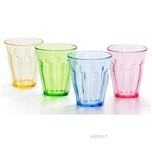 Gobelets en plastique pour enfants verres à eau verre de table verres colorés parfaits réutilisable4 Colors