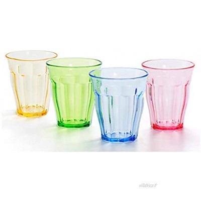 Gobelets en plastique pour enfants verres à eau verre de table verres colorés parfaits réutilisable4 Colors