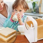 SHOPANTS Trancheuse à pain trancheuse à pain réglable pliable et personnalisable avec planche à découper pour pain et gâteaux faits maison jusqu'à 5 épaisseurs | Bagel sandwich toast