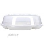 Westmark 224022E6 Lot de 2 assiettes pour micro-ondes en plastique Blanc transparent Ø 25 cm