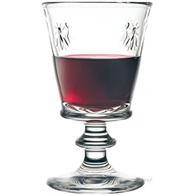 La Rochère Lot de 6 verres à vin en forme d'abeille 350 ml Jolis verres à vin pour les soirées romantiques avec vin rouge et vin blanc